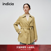 indicia标记商场同款 外套5C309FY421 时尚 春季 气质简约风衣中长款