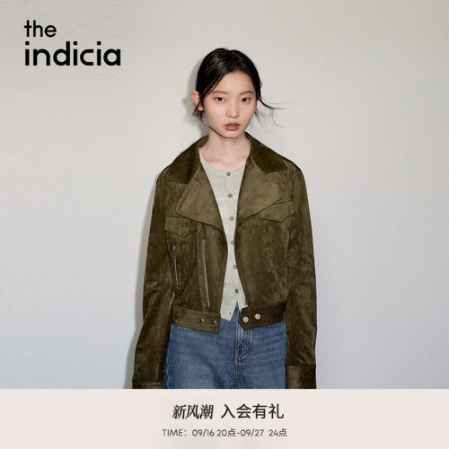 the indicia标记2026秋季新款复古显白酷感机车风皮衣 L2C6PY216Z