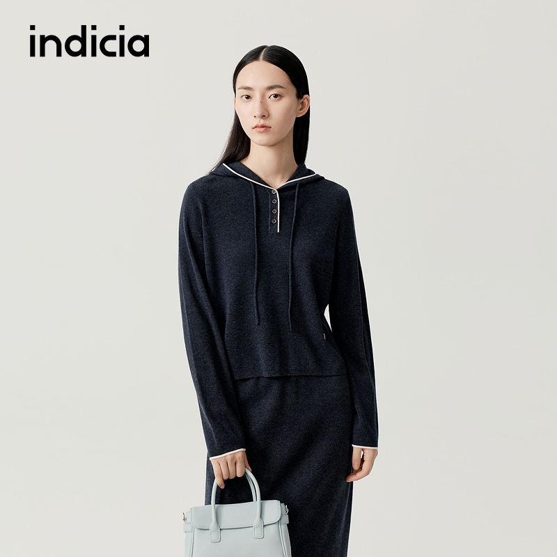 indicia标记商场同款2025冬新款简约通勤风慵懒感套装 F2D5TZ481C