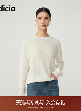 【山羊绒100%】indicia标记冬季羊绒衫软糯舒适打底衫5D310MS525C