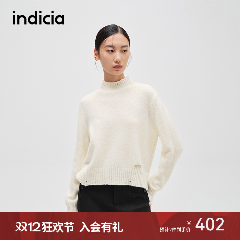 indicia标记镂空百搭针织衫