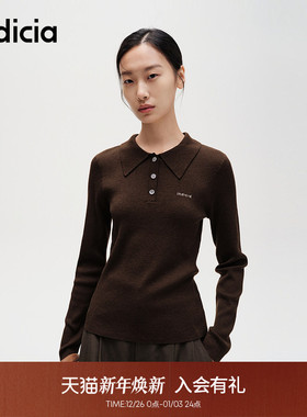indicia标记女装商场同款秋季简约显瘦美拉德风针织衫F2C4SY441F