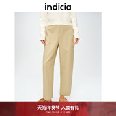 indicia标记商场同款 女6A403KZ146C 百搭长裤 春季 简约通勤风休闲裤