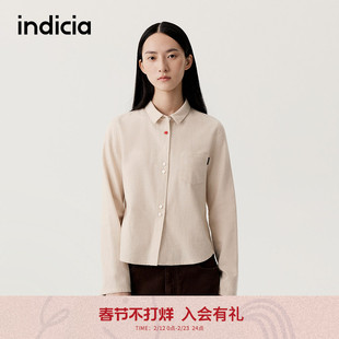 indicia标记2025冬季新款简约百搭温柔风衬衫层次感穿搭L2D5CS299