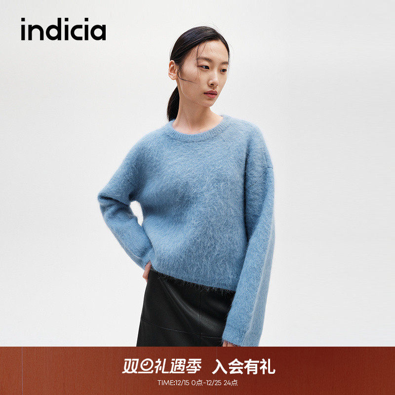 indicia标记慵懒风软糯毛衫