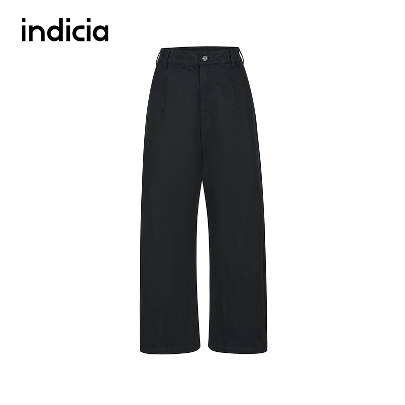 indiciaM标记男装商场同款25夏新款纯棉黑色休闲裤 M2A5KZ043L