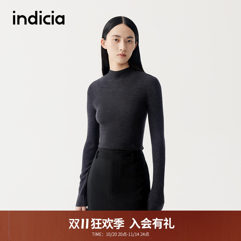 indicia标记商场同款2025冬季新款显瘦修身百搭打底衫 F2D5DD536F