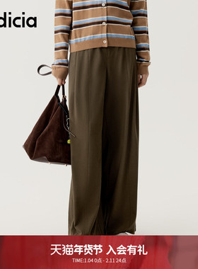 indicia标记商场同款秋季美拉德宽松阔腿裤百搭休闲裤F2C4KZ442C