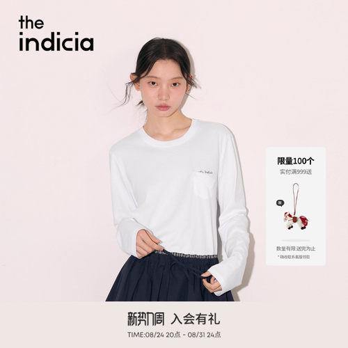 the indicia标记2026秋新款简约设计感宽松落肩百搭T恤L2C6TX250Y