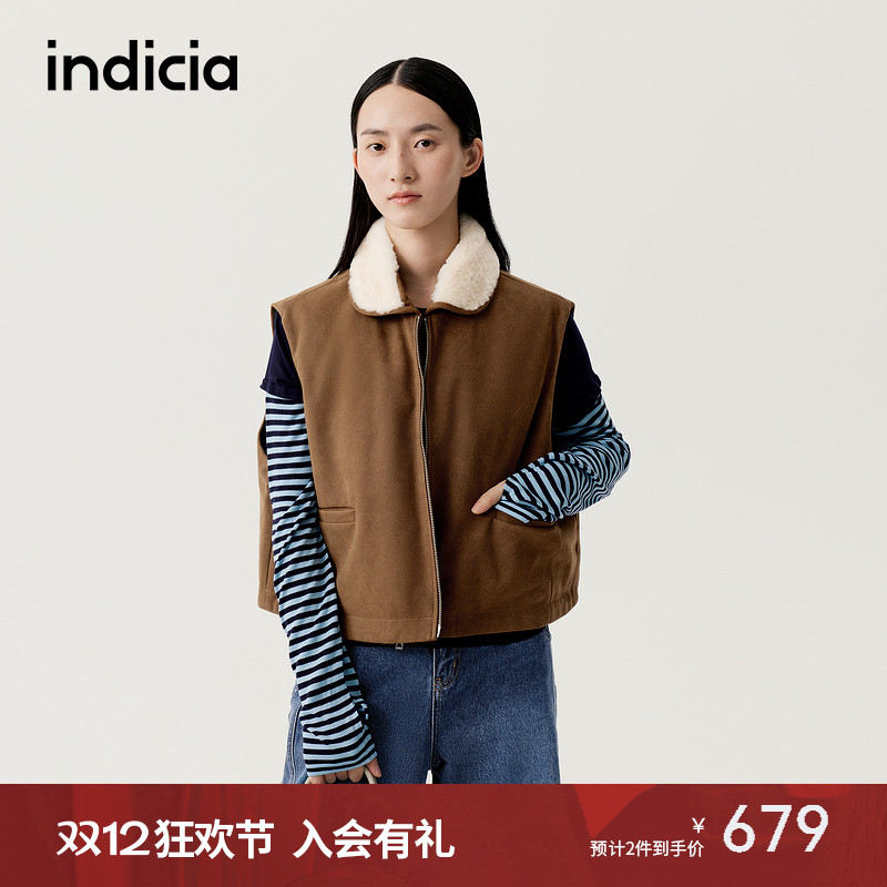 indicia标记舒适保暖马甲