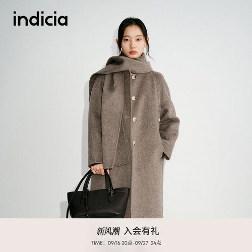 indicia标记优雅气质百搭大衣