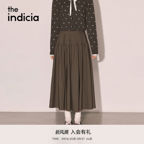 the indicia标记2026冬季新款复古柔和半身裙端庄A字裙L2C6QZ331Y