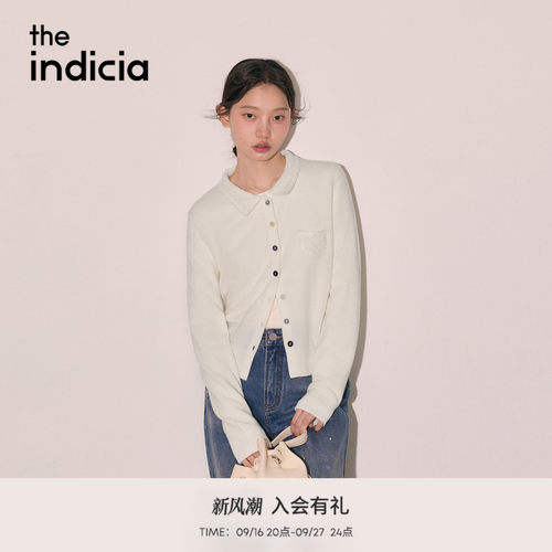 the indicia标记2026冬新款温柔甜美精致镂空钩花开衫 L2D6KS361Y