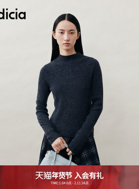 indicia标记2025冬新款简约百搭小高领保暖毛衫显高显瘦L2D5MS225