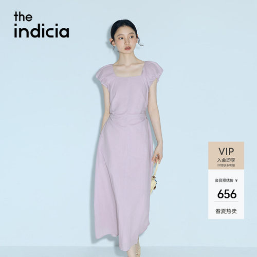 the indicia标记2026夏季新款温柔气质显白香芋紫连衣裙L2B6LQ168