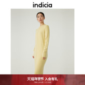 绵羊毛针织时尚 indicia标记商场同款 春季 大气纯色长裙5D311LQ614F