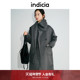大衣L2D4DY189 时髦气质毛呢外套长款 带围巾 indicia标记冬季