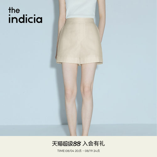 the indicia标记2026夏季新款百搭舒适莱赛尔+亚麻短裤 L2B6DK160