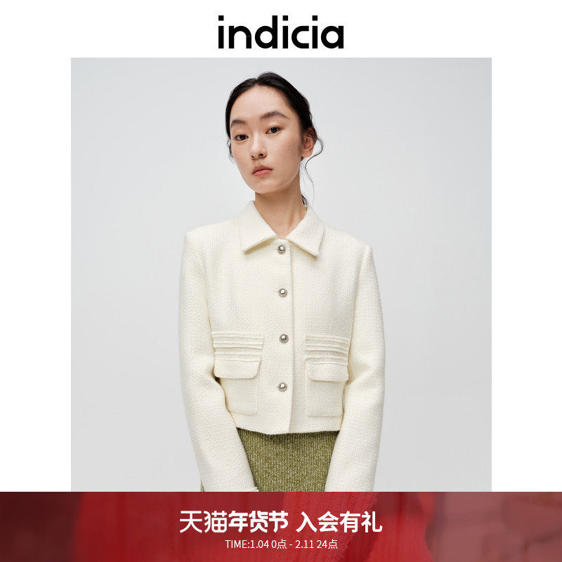 【明星同款】indicia标记商场同款秋季小香风短外套 6A401WT024N,女装/女士精品,短外套,淘宝优惠券,粉丝福利购,淘宝优惠卷