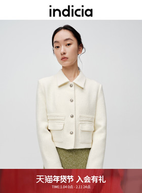 【明星同款】indicia标记商场同款秋季小香风短外套 6A401WT024N