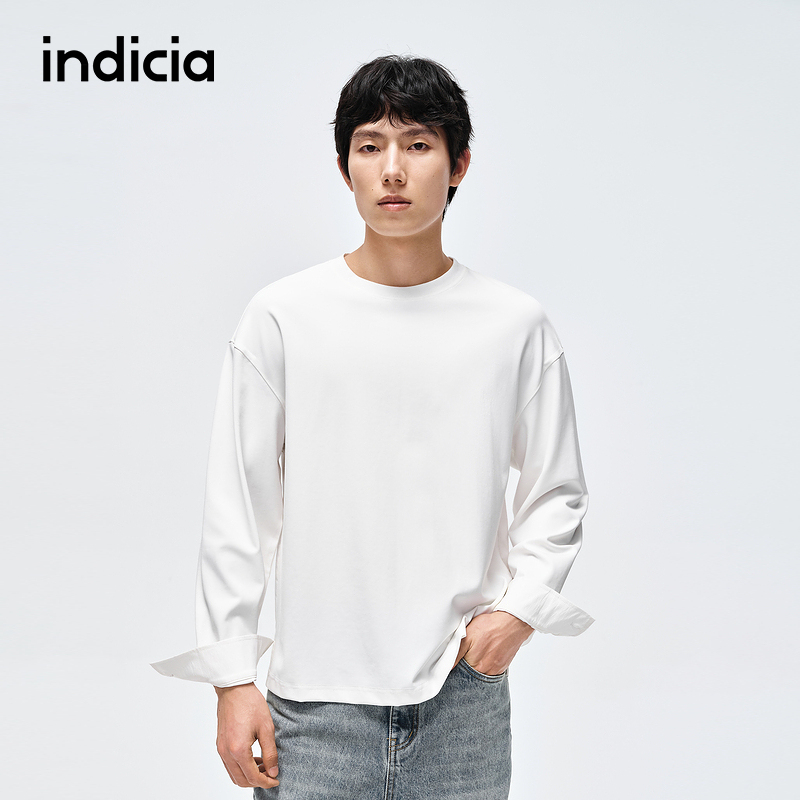 indiciaM标记男装商场同款25夏新款基础百搭长袖T恤M2A5TX002L