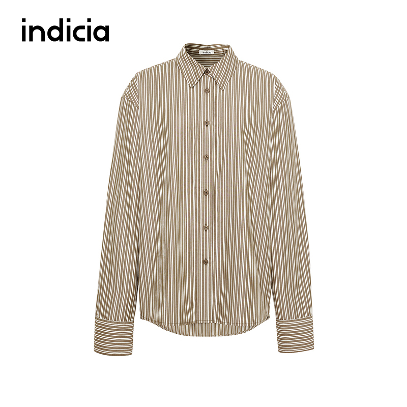 indicia标记老钱风法式衬衫