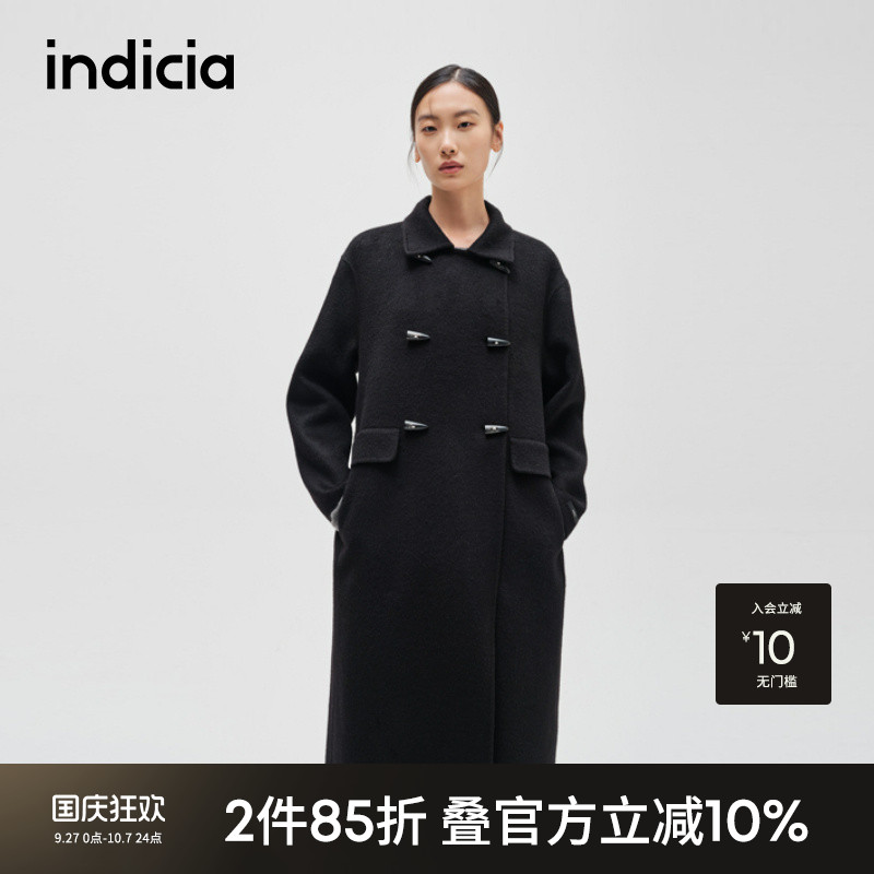 indicia标记通勤百搭毛呢外套
