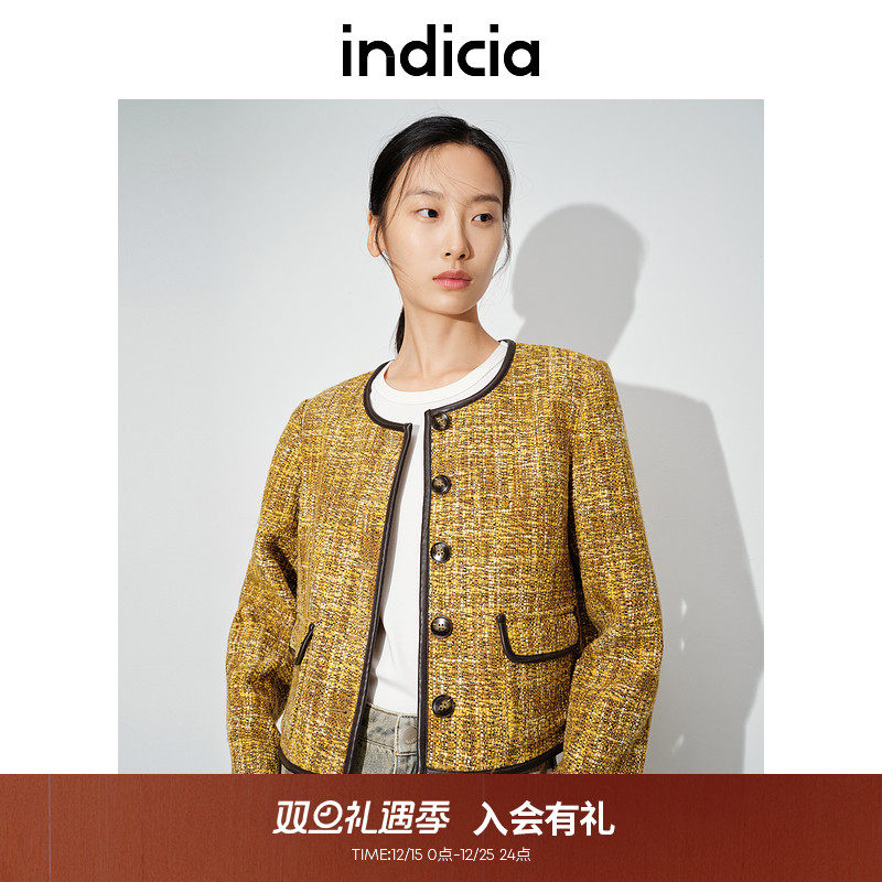 indicia标记法式小香风短款外套