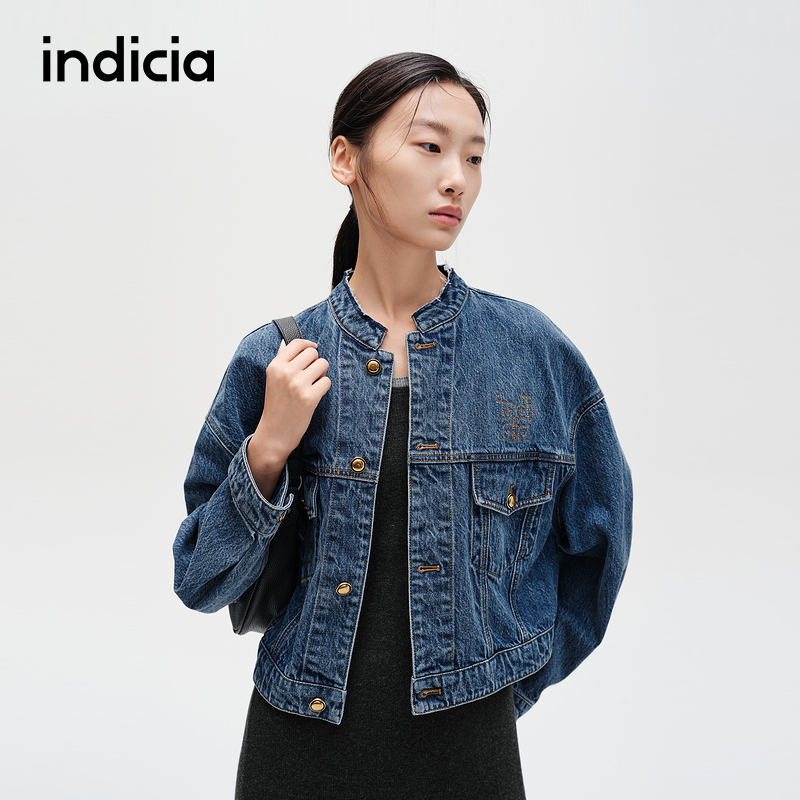 indicia标记复古休闲牛仔外套