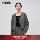 秋季 新款 细雨灰V领西装 indicia标记商场同款 短款 外套6A403WT164N