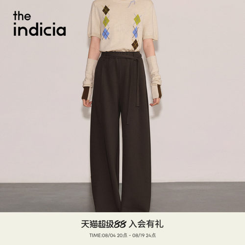 the indicia标记2026秋新款藏肉显瘦深咖氛围感休闲裤 L2C6KZ254Z