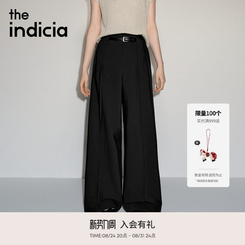 the indicia标记2026秋季新款简约高级利落高腰阔腿裤 L2C6KZ212Z