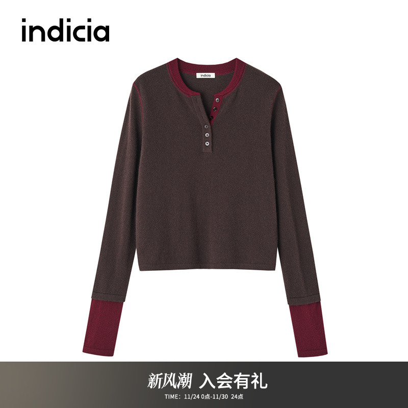 indicia标记山羊绒针织衫