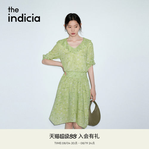 the indicia标记2026夏季新款清新文艺气质不规则连衣裙L2B6LQ174