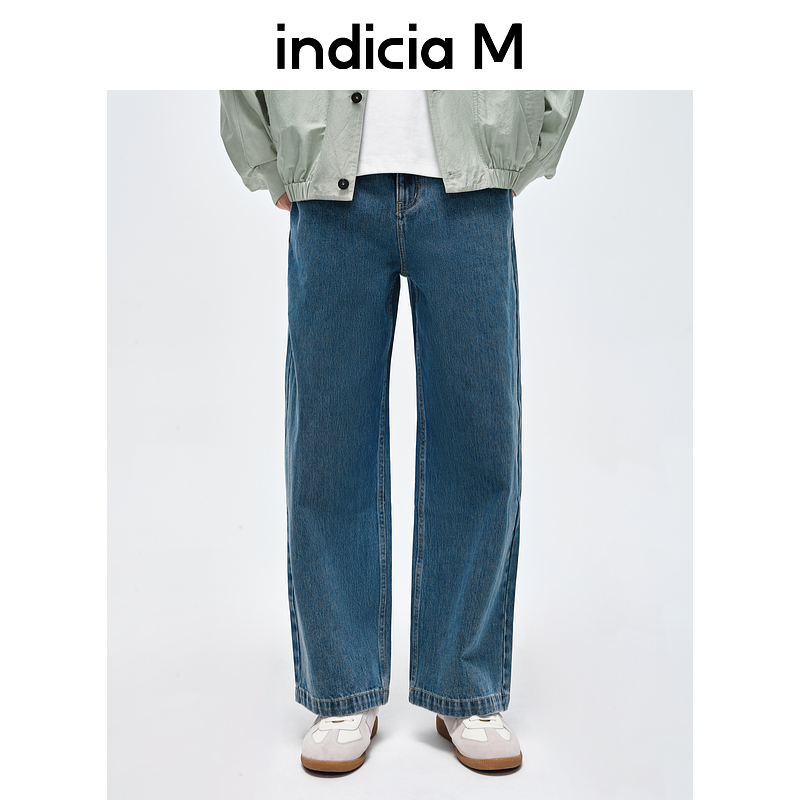 indiciaM标记男装商场同款25春新款百搭牛仔休闲阔腿裤M2A5NK048L