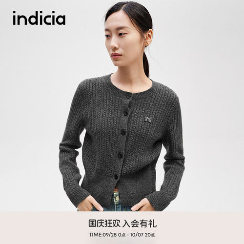 indicia标记miumiu风针织开衫