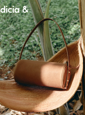 indicia&标记单肩圆筒包荔枝纹高级牛皮轻奢精致笔筒包AF2C5BP099