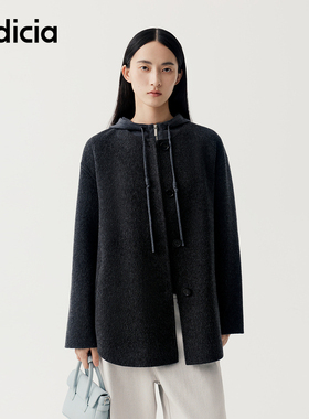 indicia标记商场同款2025冬季新款简约优雅气质短大衣 F2D5DY467N