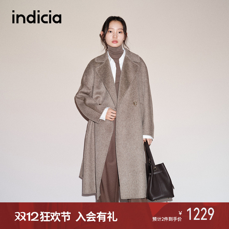 indicia标记时尚百搭毛呢外套
