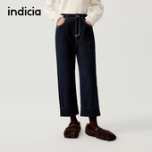 indicia标记商场同款 F2D5NK535C 直筒时髦九分牛仔裤 2025冬季 新款