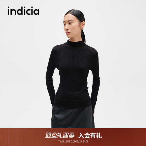 indicia标记舒适显瘦针织衫