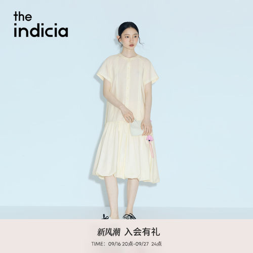 the indicia标记2026夏新款少女花苞裙清新莱赛尔连衣裙L2B6LQ175