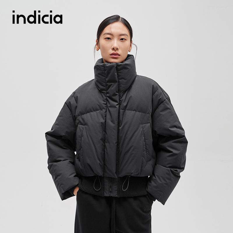 indicia标记商场同款冬季新款立领设计短款个性羽绒服F2D4YR685F