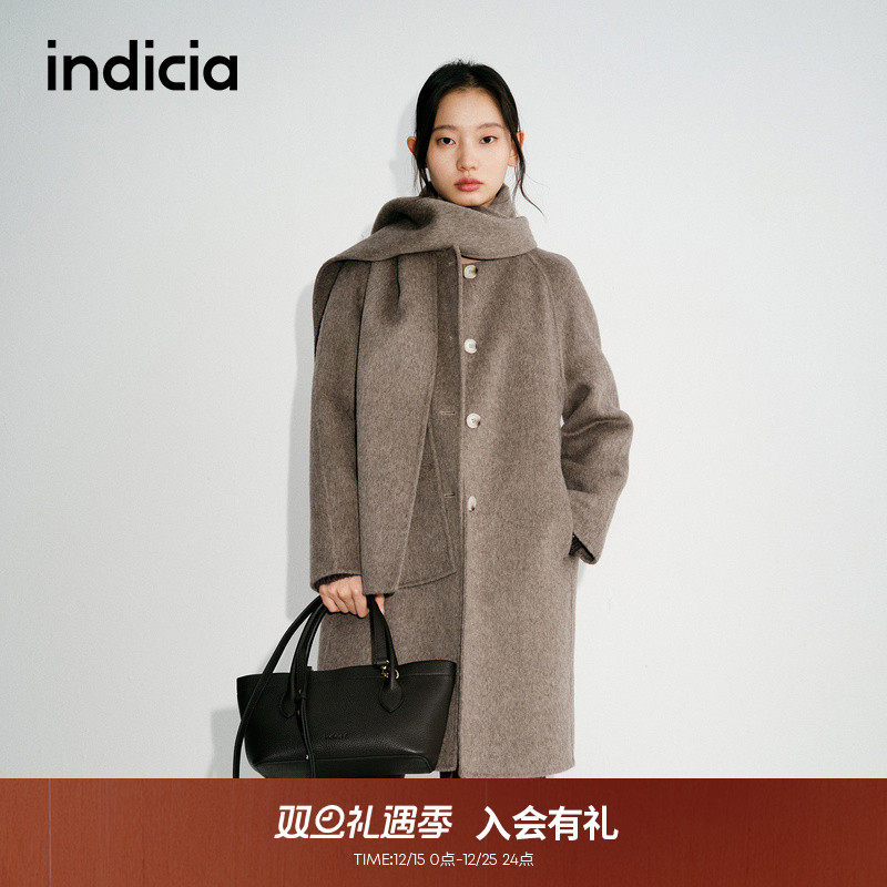indicia标记优雅气质百搭大衣