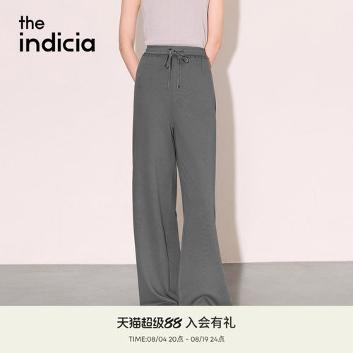 the indicia标记2026秋新款高级灰垂感阔腿直筒休闲裤 L2C7KZ264Y