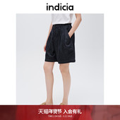 indicia标记商场同款 春夏简约通勤风百搭舒适休闲短裤 F2C4DK421N