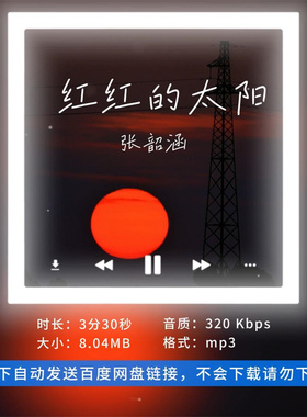 【淘淘伴奏】B1573张韶涵 红红的太阳 live版伴奏 无人声