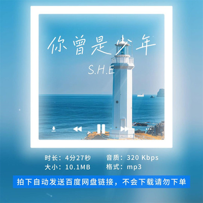 【淘淘伴奏】B3257S.H.E 你曾是少年 原版伴奏 无人声