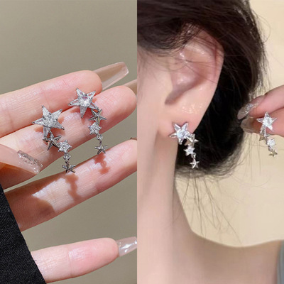 耳饰耳环木叶畔合金五角星女