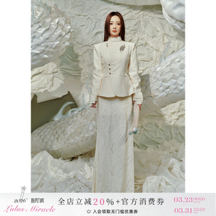 连衣裙套装 Lulusmiracle 中国风提花西装 春装 繁花巳锦